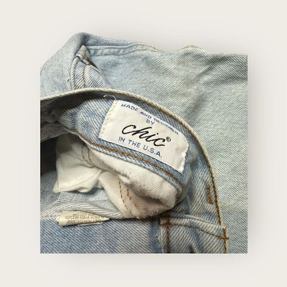 80s Vintage Light Wash Chic High Waist Jeans - Picture 3 of 5